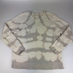 Pact Womens Size M Organic Cotton Crewneck Sweatshirt Bleach Tie Dye